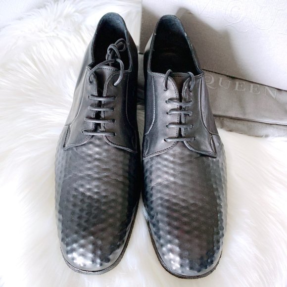 Alexander McQueen Dyed Black Oxford Leather Shoes main image 13